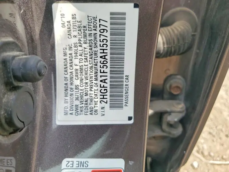 2010 HONDA CIVIC LX  
