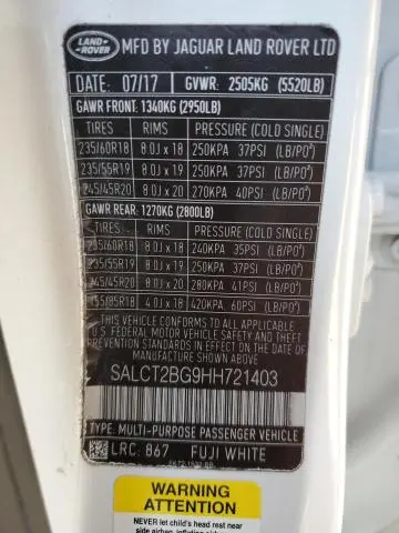 2017 LAND ROVER DISCOVERY SPORT HSE LUXURY  