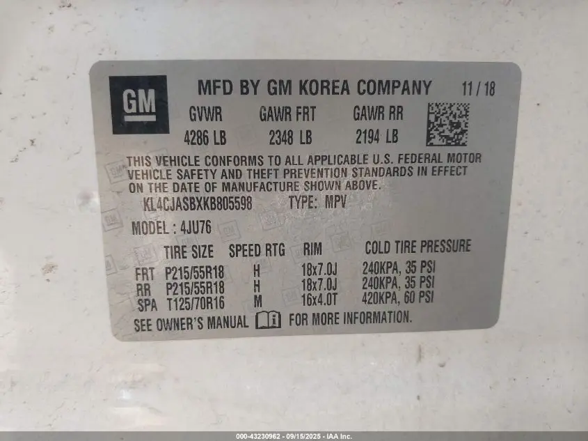 2019 BUICK ENCORE FWD PREFERRED