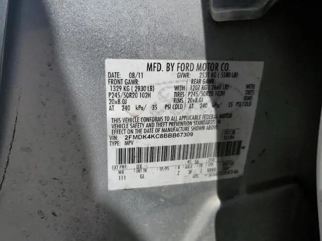 2011 FORD EDGE LIMITED  