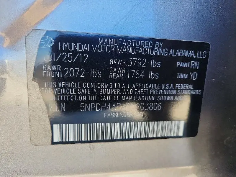 2013 HYUNDAI ELANTRA GLS  