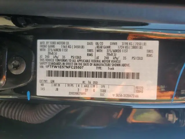 2022 FORD F150 SUPERCREW  