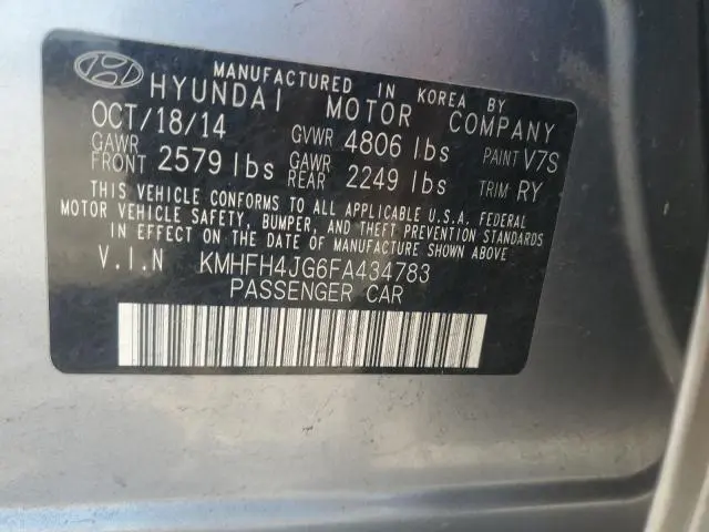 2015 HYUNDAI AZERA LIMITED  