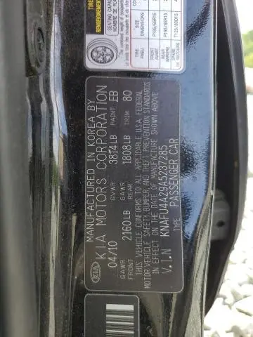 2010 KIA FORTE EX