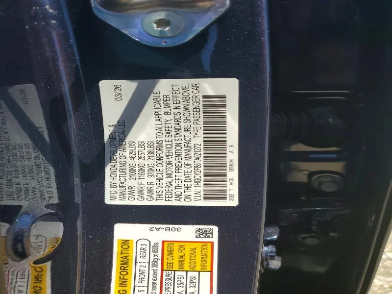 2026 HONDA ACCORD TOURING HYBRID  