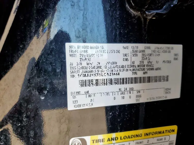 2020 FORD EXPEDITION LIMITED  