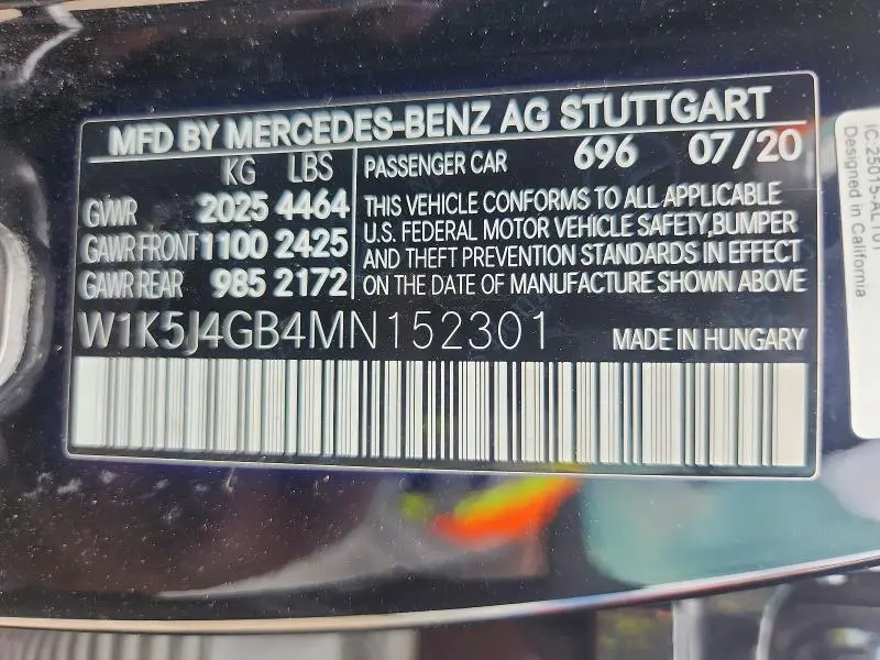 2021 MERCEDES-BENZ CLA 250  