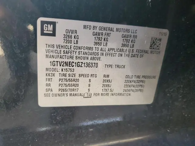 2016 GMC SIERRA K1500 SLT  