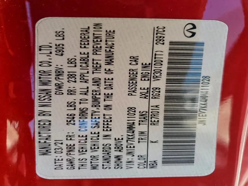 2021 INFINITI Q60 LUXE  