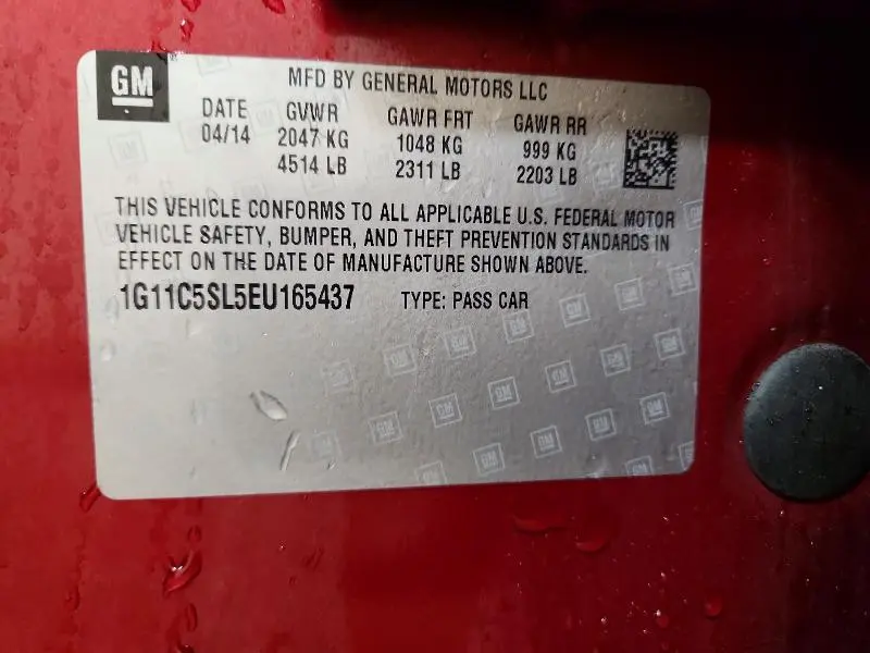 2014 CHEVROLET MALIBU 1LT  