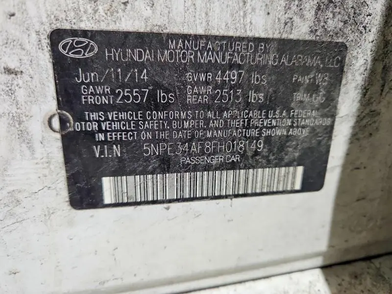 2015 HYUNDAI SONATA LIMITED  