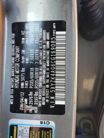 2012 HYUNDAI SANTA FE LIMITED  