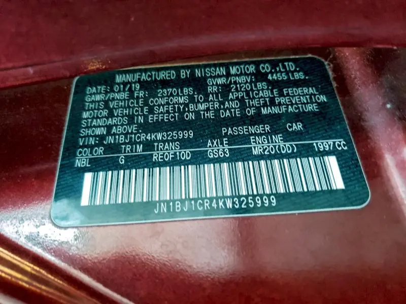 2019 NISSAN ROGUE SPORT S  