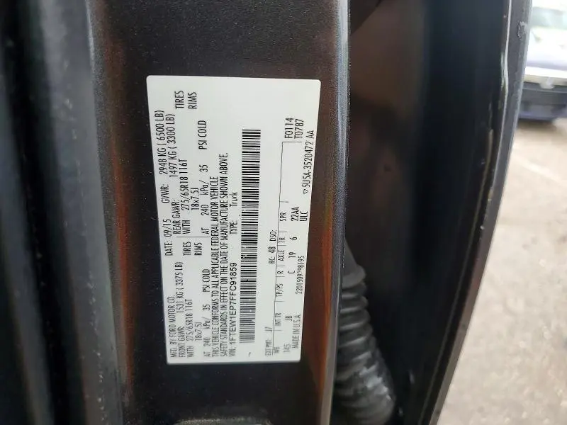 2015 FORD F150 SUPERCREW  