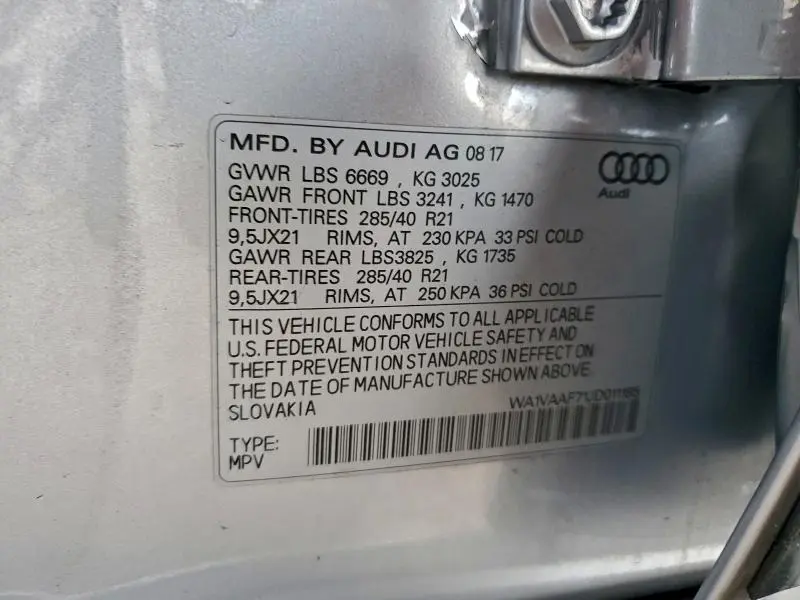 2018 AUDI Q7 PRESTIGE  