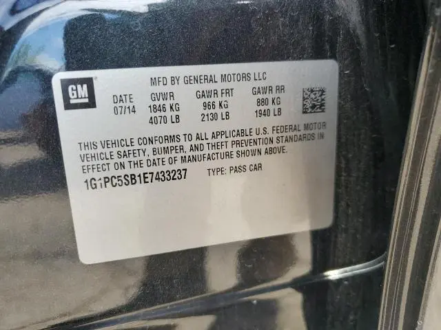2014 CHEVROLET CRUZE LT  