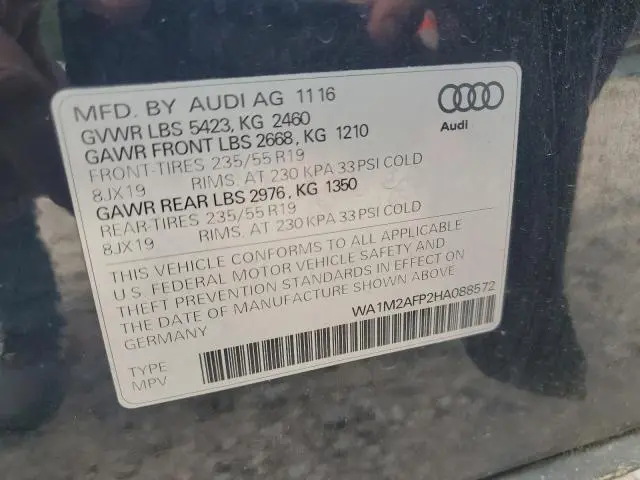 2017 AUDI Q5 PREMIUM PLUS  