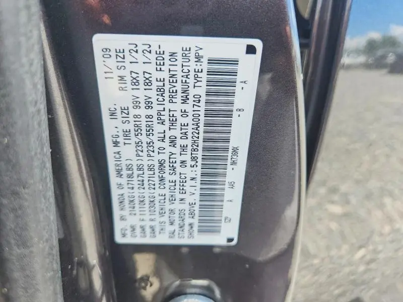 2010 ACURA RDX   