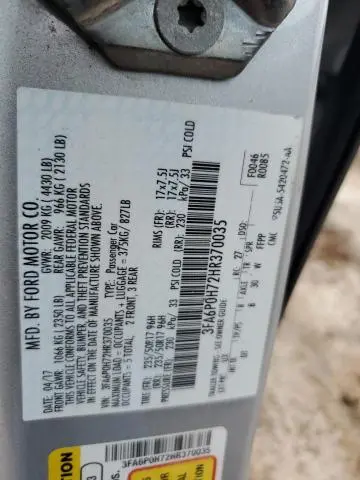 2017 FORD FUSION SE  