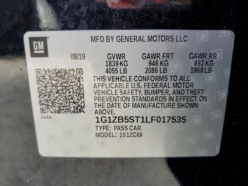 2020 CHEVROLET MALIBU LS  