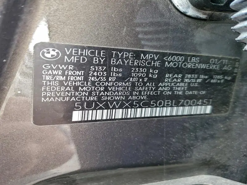 2011 BMW X3 XDRIVE28I  