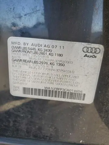 2012 AUDI Q5 PREMIUM PLUS  