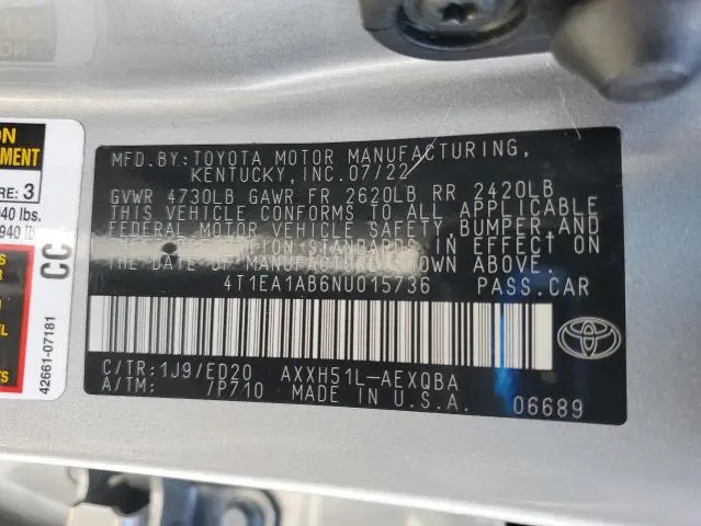 2022 TOYOTA AVALON NIGHT SHADE  