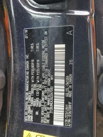 2016 LEXUS RX 350 BASE