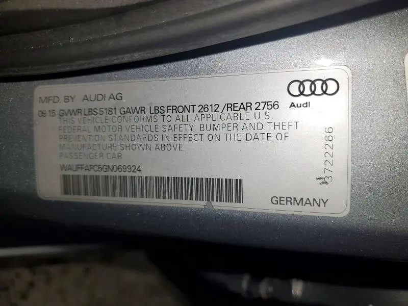 2016 AUDI A6 PREMIUM  