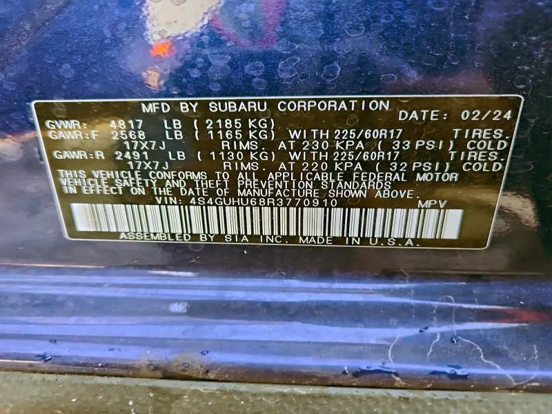 2024 SUBARU CROSSTREK WILDERNESS  