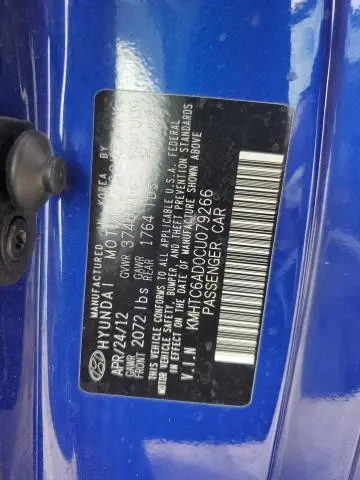 2012 HYUNDAI VELOSTER   