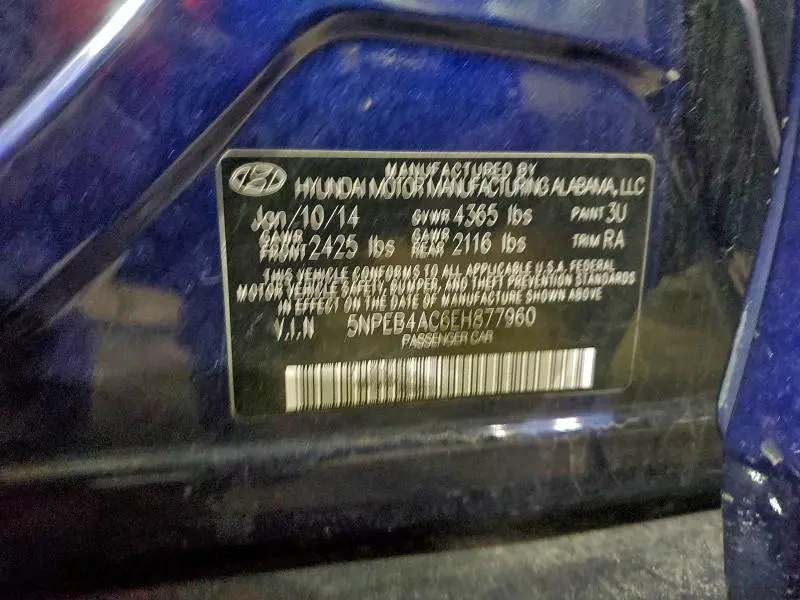 2014 HYUNDAI SONATA GLS  