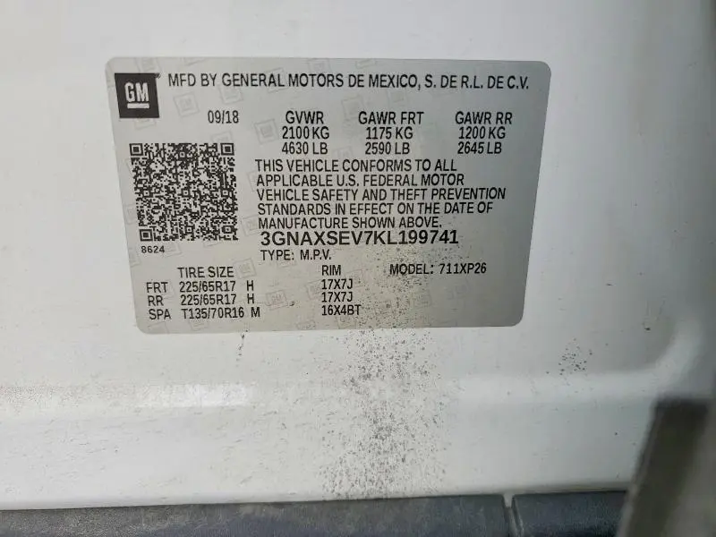 2019 CHEVROLET EQUINOX LS  