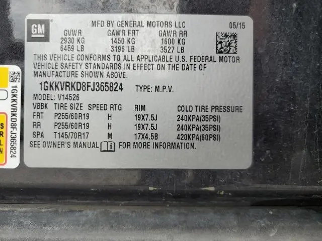 2015 GMC ACADIA SLT-1  