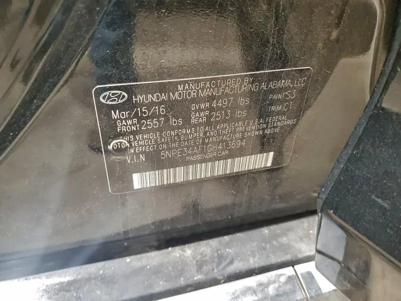 2016 HYUNDAI SONATA SPORT  