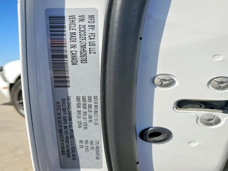 2021 DODGE CHALLENGER R  