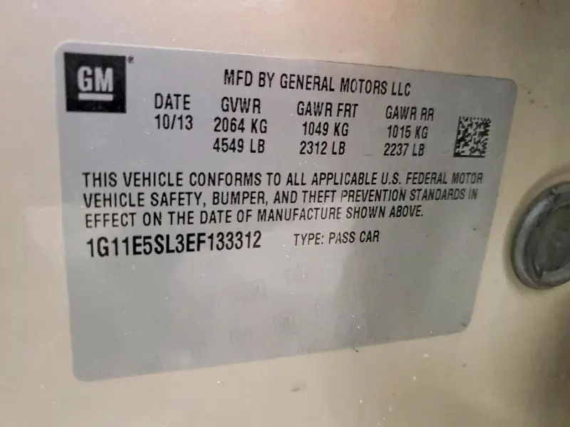 2014 CHEVROLET MALIBU 2LT  