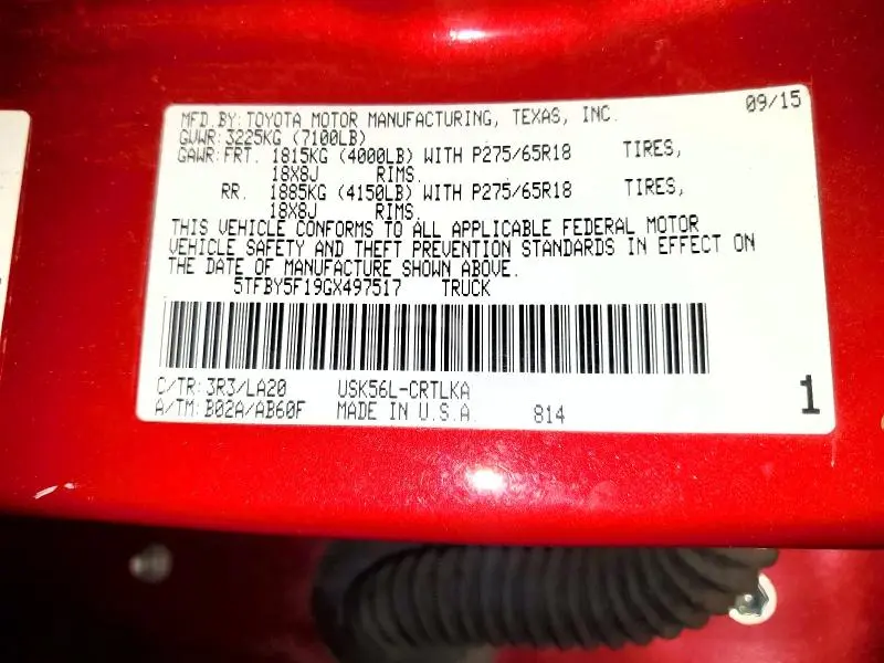 2016 TOYOTA TUNDRA DOUBLE CAB LIMITED  