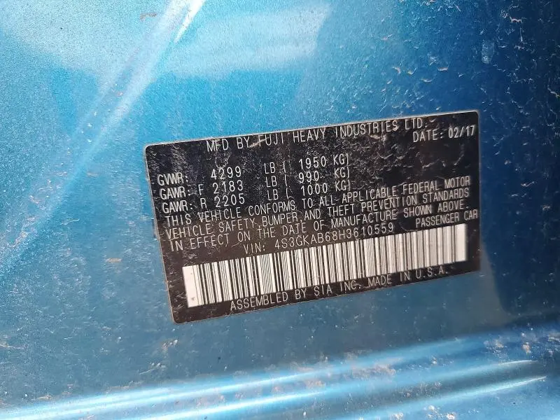 2017 SUBARU IMPREZA PREMIUM  