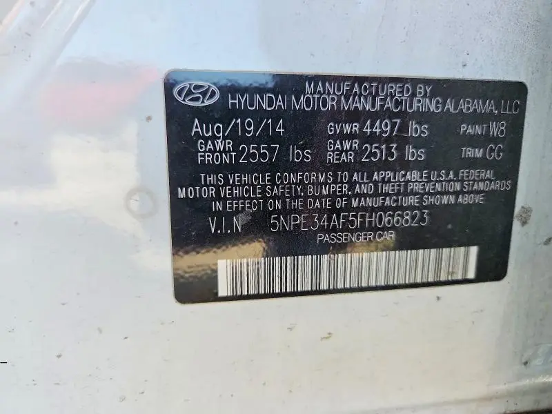 2015 HYUNDAI SONATA LIMITED  