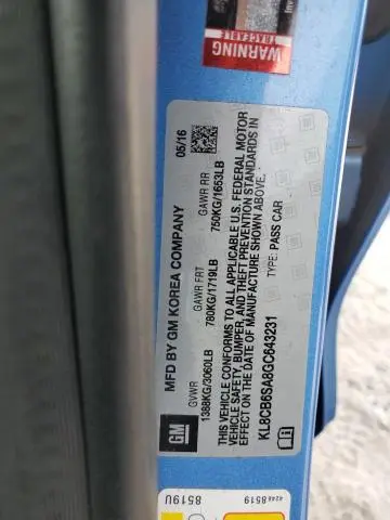 2016 CHEVROLET SPARK LS  