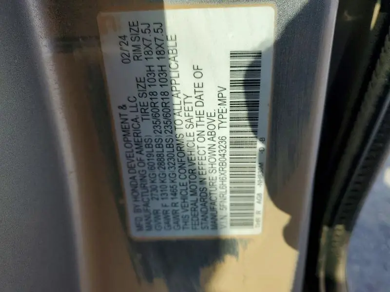 2024 HONDA ODYSSEY EXL  