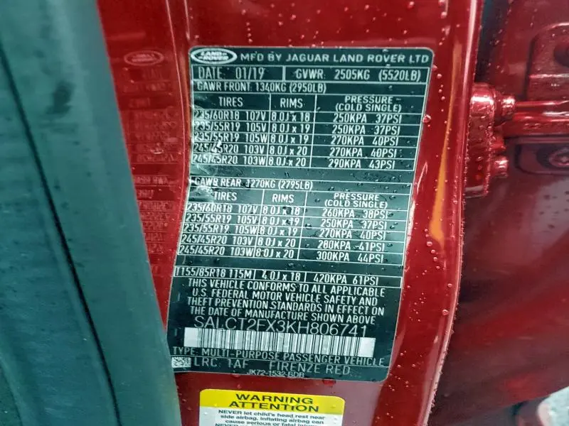 2019 LAND ROVER DISCOVERY SPORT HSE LUXURY  