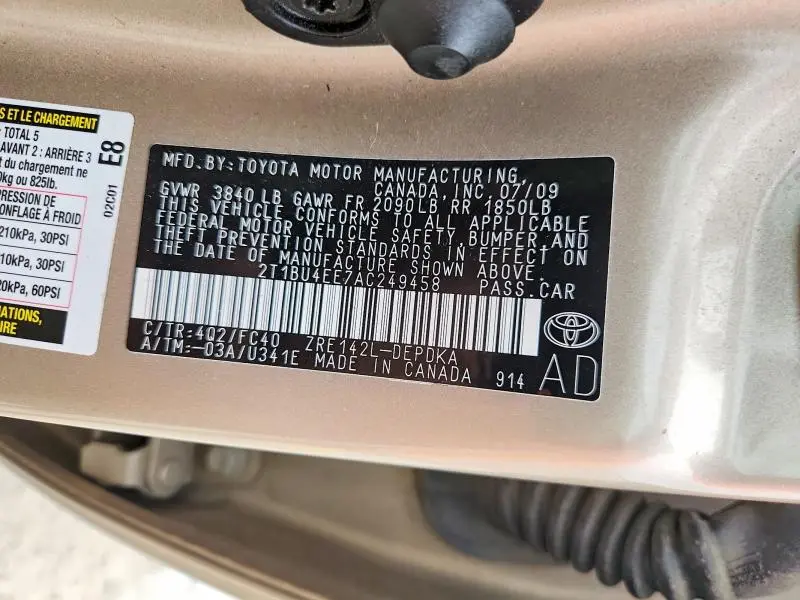 2010 TOYOTA COROLLA LE  