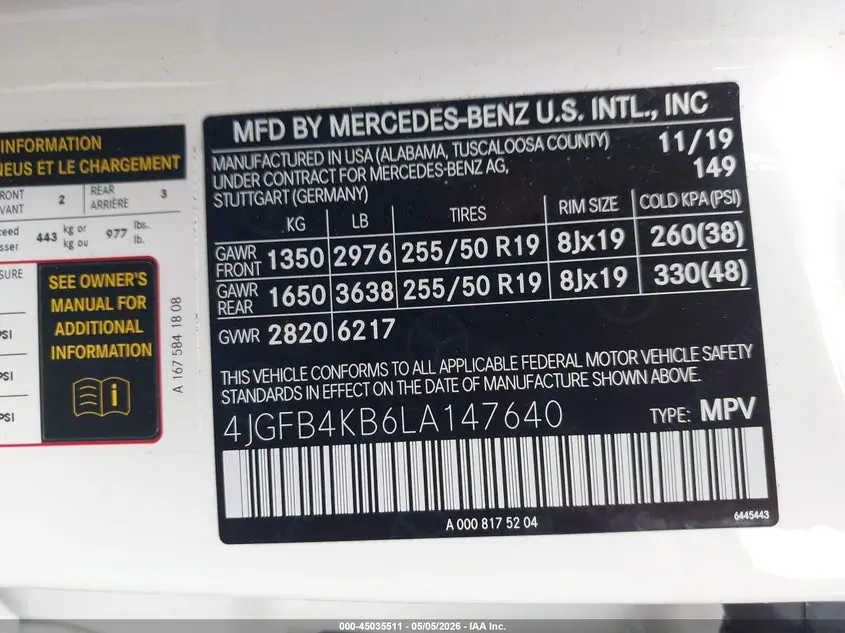 2020 MERCEDES-BENZ GLE 350 4MATIC