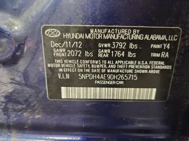 2013 HYUNDAI ELANTRA LIMITED  