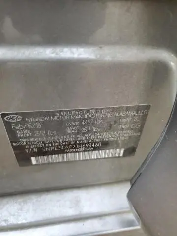 2018 HYUNDAI SONATA SE  