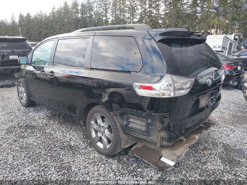 2012 TOYOTA SIENNA SE 8 PASSENGER