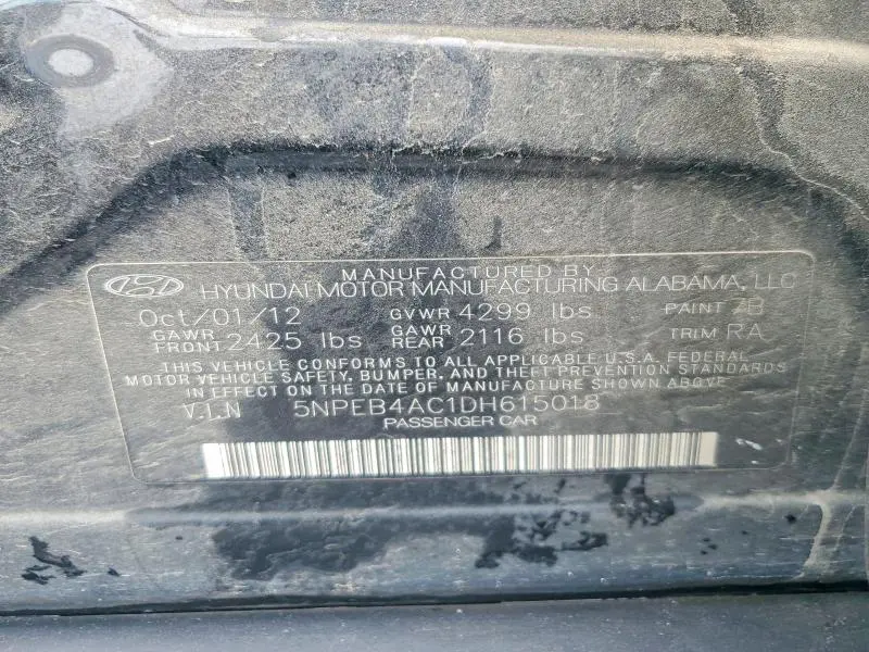 2013 HYUNDAI SONATA GLS  