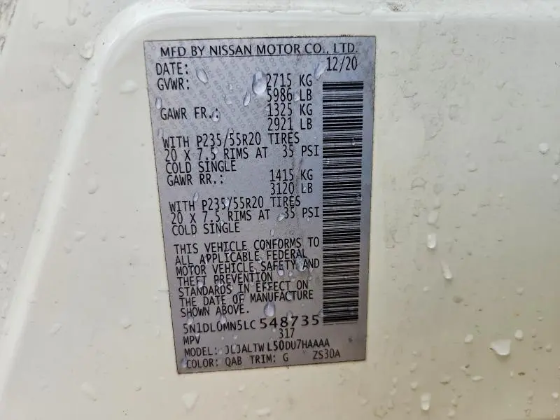 2020 INFINITI QX60 SIGNATURE EDITION  